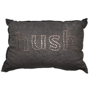 Target Threshold Studs Hush Dark Gray Denim Woven Cotton Decor Pillow 18" X 12"